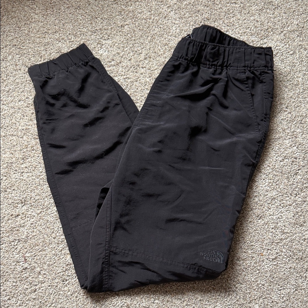 The North Face Womens Black Nylon Elastic Waist Cuffed Active Jogger Pant Medium